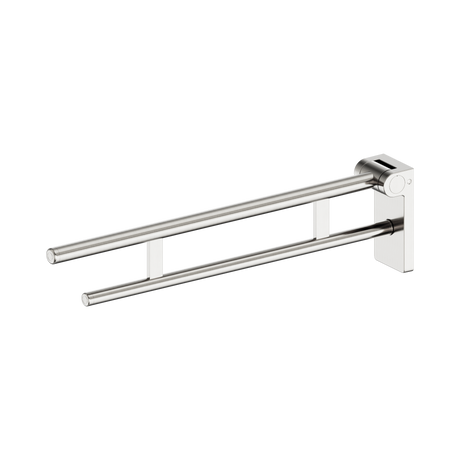 An image of Nero Tapware Mecca Care Foldable Toilet Support Arm Brushed Nickel