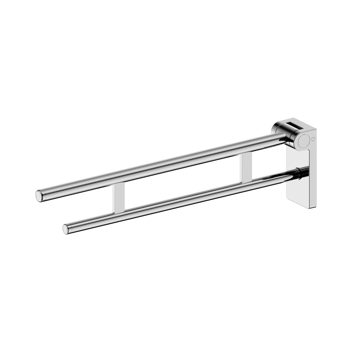 An image of Nero Tapware Mecca Care Foldable Toilet Support Arm Chrome