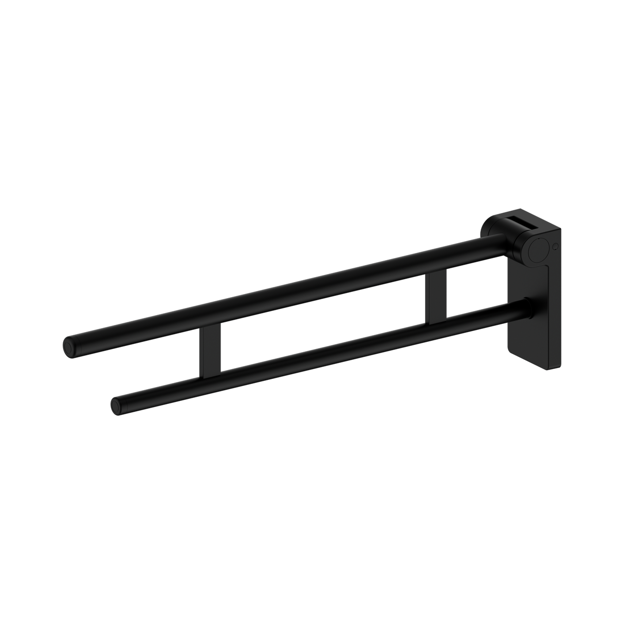 An image of Nero Tapware Mecca Care Foldable Toilet Support Arm Matte Black