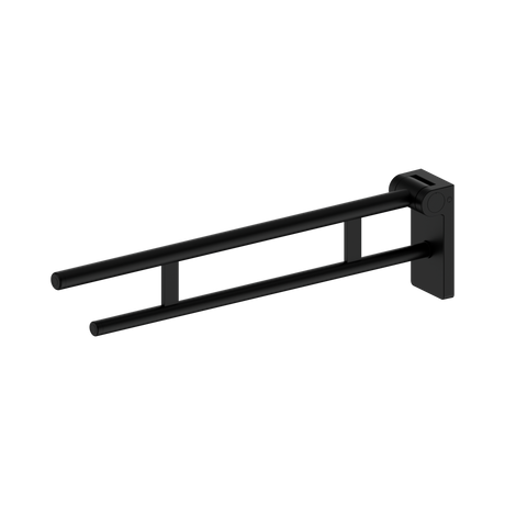 An image of Nero Tapware Mecca Care Foldable Toilet Support Arm Matte Black