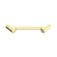 An image of Nero Tapware Mecca Care 25mm Footrest Corner Grab Rail 215mm Brushed Gold