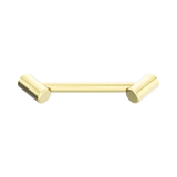 An image of Nero Tapware Mecca Care 25mm Footrest Corner Grab Rail 215mm Brushed Gold