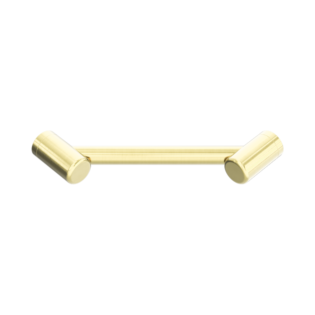 An image of Nero Tapware Mecca Care 25mm Footrest Corner Grab Rail 215mm Brushed Gold