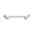 An image of Nero Tapware Mecca Care 25mm Footrest Corner Grab Rail 215mm Brushed Nickel