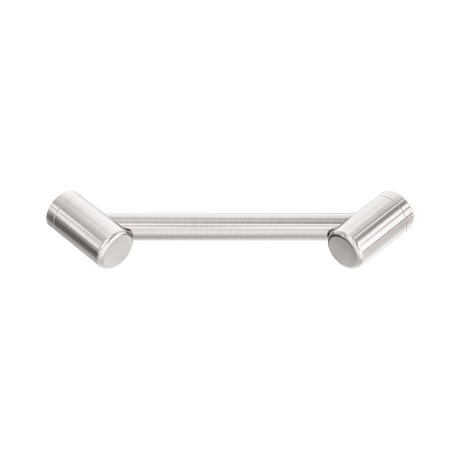 An image of Nero Tapware Mecca Care 25mm Footrest Corner Grab Rail 215mm Brushed Nickel