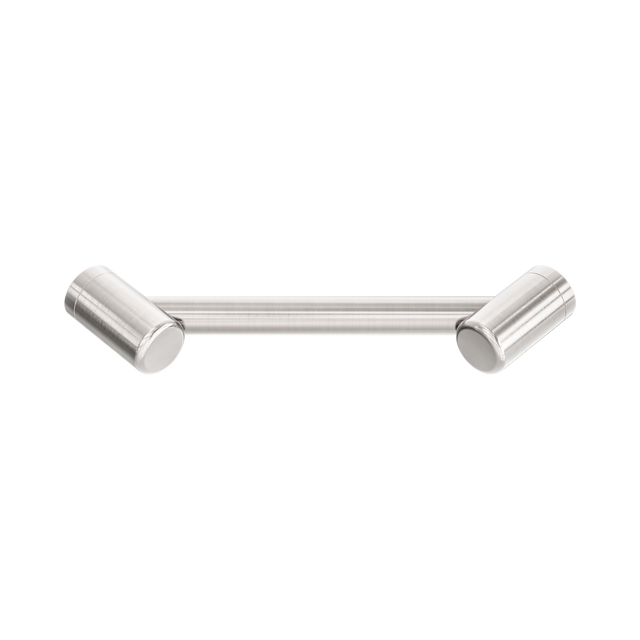 An image of Nero Tapware Mecca Care 25mm Footrest Corner Grab Rail 215mm Brushed Nickel
