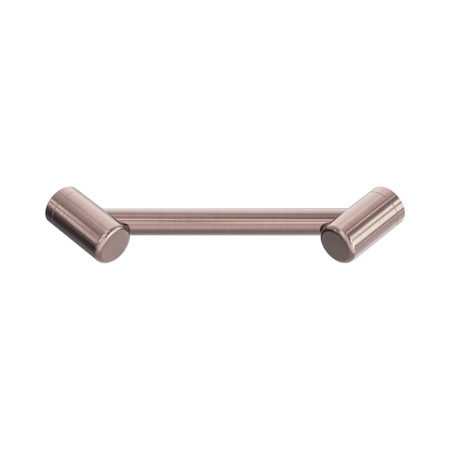 An image of Nero Tapware Mecca Care 25mm Footrest Corner Grab Rail 215mm Brushed Bronze