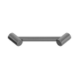 An image of Nero Tapware Mecca Care 25mm Footrest Corner Grab Rail 215mm Gun Metal