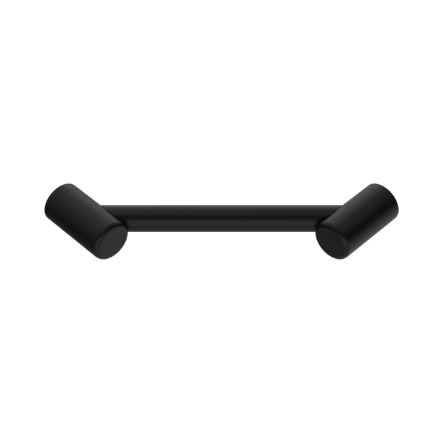 An image of Nero Tapware Mecca Care 25mm Footrest Corner Grab Rail 215mm Matte Black