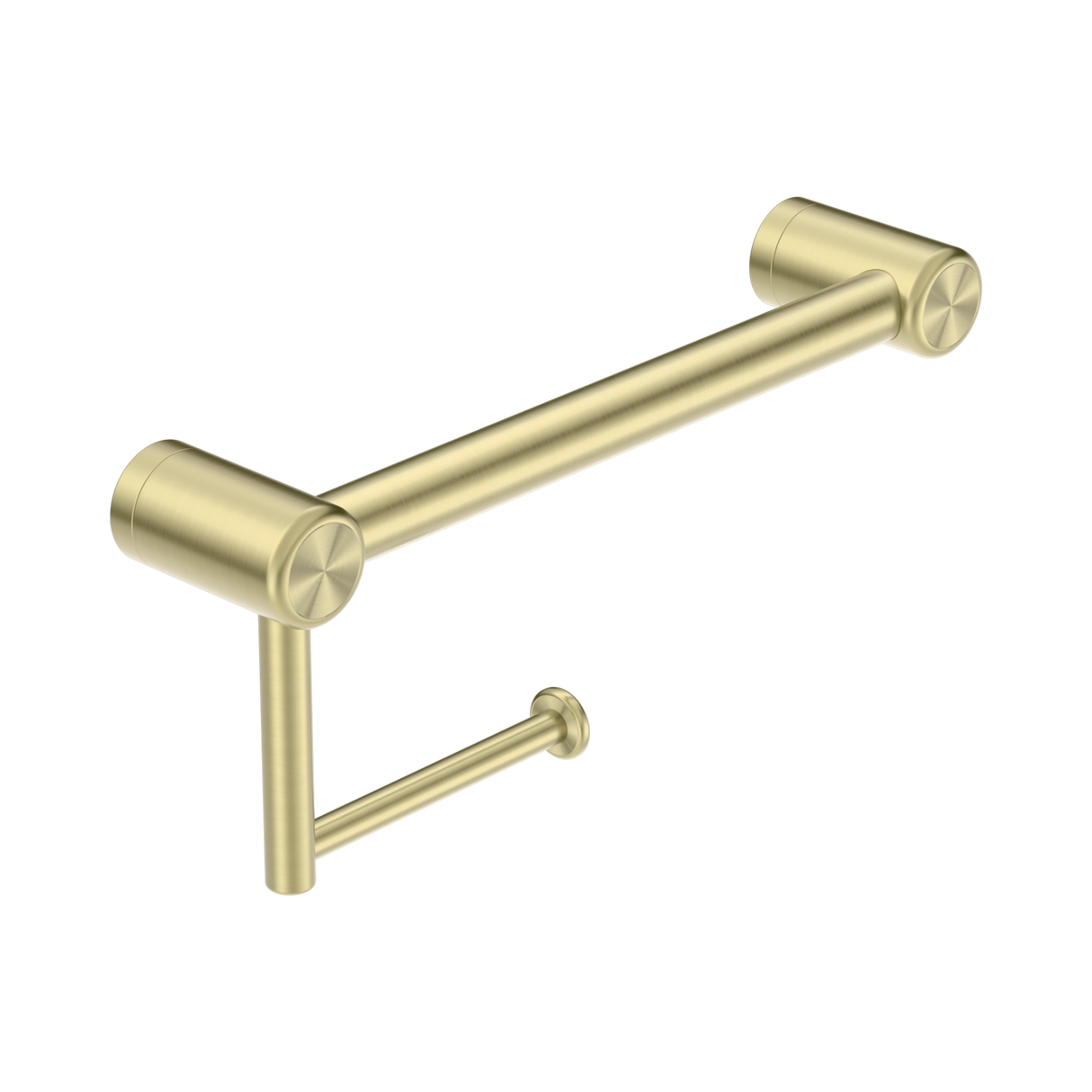 An image of Nero Tapware Mecca Care 25mm Toilet Roll Rail 300mm Brushed Gold