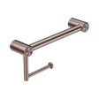 An image of Nero Tapware Mecca Care 25mm Toilet Roll Rail 300mm Brushed Bronze