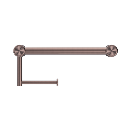 An image of Nero Tapware Mecca Care 25mm Toilet Roll Rail 300mm Brushed Bronze