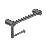 An image of Nero Tapware Mecca Care 25mm Toilet Roll Rail 300mm Gun Metal