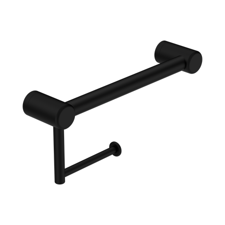 An image of Nero Tapware Mecca Care 25mm Toilet Roll Rail 300mm Matte Black