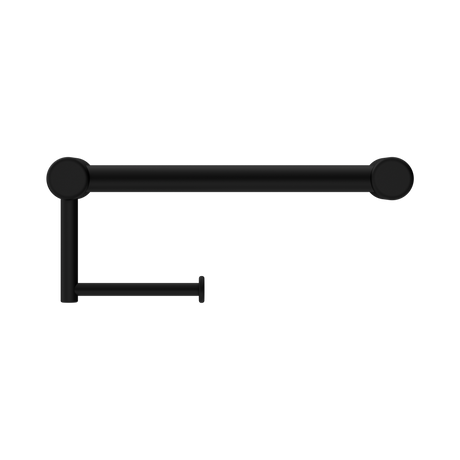 An image of Nero Tapware Mecca Care 25mm Toilet Roll Rail 300mm Matte Black