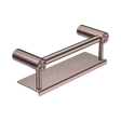An image of Nero Tapware Mecca Care 25mm Grab Rail With Shelf 300mm Brushed Bronze