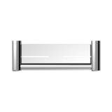 An image of Nero Tapware Mecca Care 25mm Grab Rail With Shelf 300mm Chrome