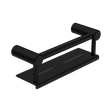 An image of Nero Tapware Mecca Care 25mm Grab Rail With Shelf 300mm Matte Black