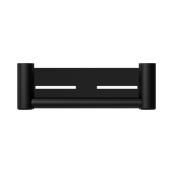 An image of Nero Tapware Mecca Care 25mm Grab Rail With Shelf 300mm Matte Black