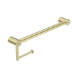 An image of Nero Tapware Mecca Care 25mm Toilet Roll Rail 450mm Brushed Gold