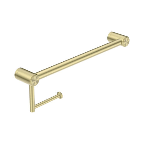 An image of Nero Tapware Mecca Care 25mm Toilet Roll Rail 450mm Brushed Gold