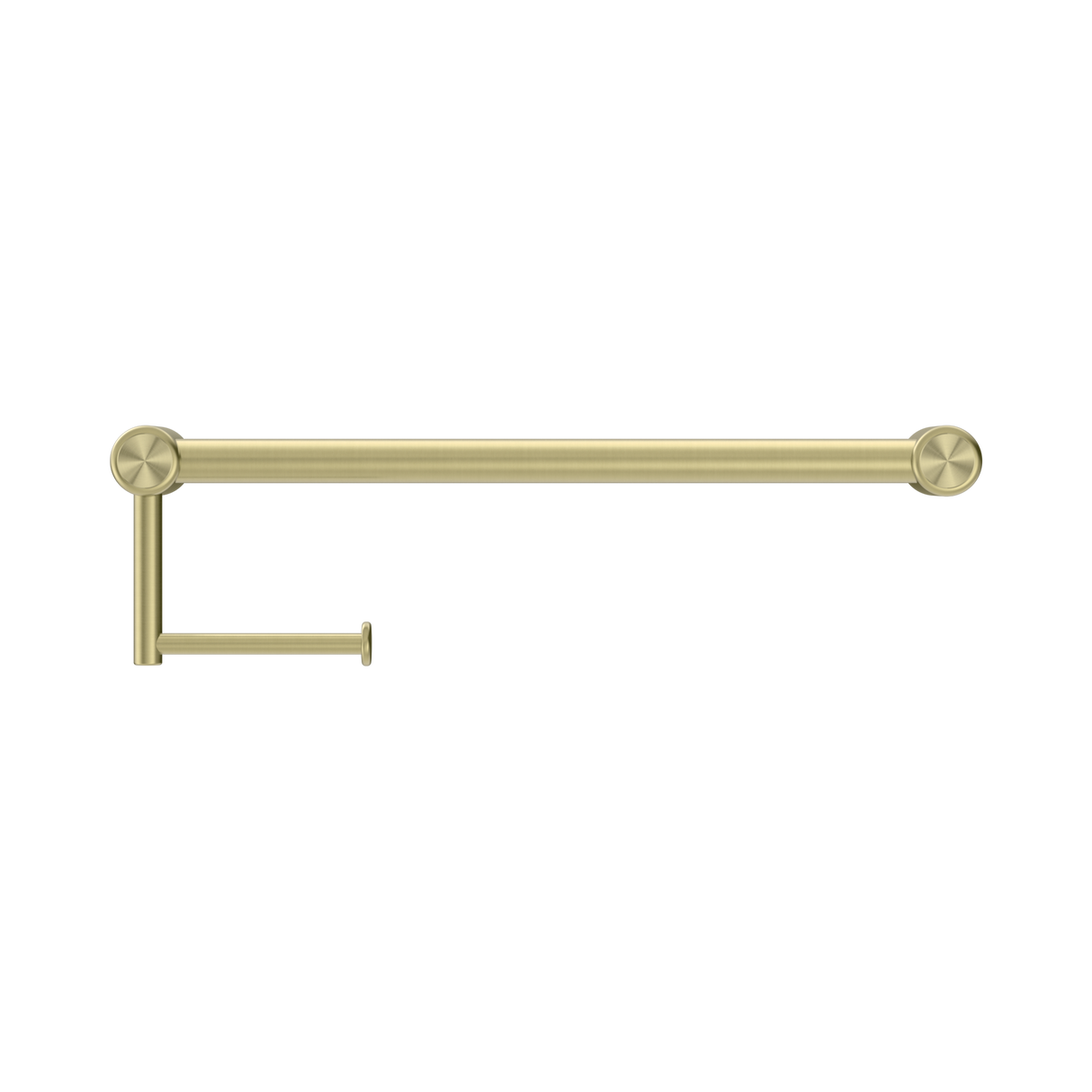 An image of Nero Tapware Mecca Care 25mm Toilet Roll Rail 450mm Brushed Gold