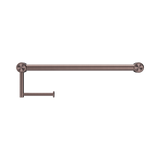 An image of Nero Tapware Mecca Care 25mm Toilet Roll Rail 450mm Brushed Bronze