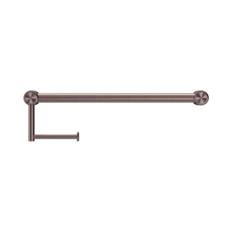 An image of Nero Tapware Mecca Care 25mm Toilet Roll Rail 450mm Brushed Bronze