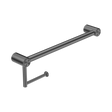 An image of Nero Tapware Mecca Care 25mm Toilet Roll Rail 450mm Gun Metal