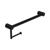 An image of Nero Tapware Mecca Care 25mm Toilet Roll Rail 450mm Matte Black