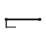 An image of Nero Tapware Mecca Care 25mm Toilet Roll Rail 450mm Matte Black