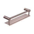 An image of Nero Tapware Mecca Care 25mm Grab Rail With Shelf 450mm Brushed Bronze