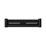 An image of Nero Tapware Mecca Care 25mm Grab Rail With Shelf 450mm Matte Black