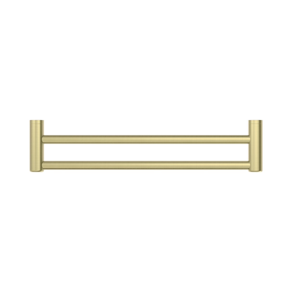 An image of Nero Tapware Mecca Care 25mm Double Towel Grab Rail 600mm Brushed Gold