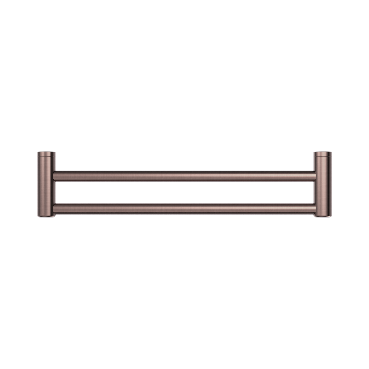 An image of Nero Tapware Mecca Care 25mm Double Towel Grab Rail 600mm Brushed Bronze