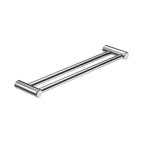 An image of Nero Tapware Mecca Care 25mm Double Towel Grab Rail 600mm Chrome
