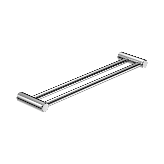 An image of Nero Tapware Mecca Care 25mm Double Towel Grab Rail 600mm Chrome