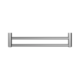 An image of Nero Tapware Mecca Care 25mm Double Towel Grab Rail 600mm Chrome