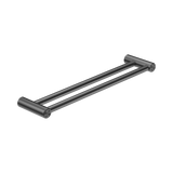 An image of Nero Tapware Mecca Care 25mm Double Towel Grab Rail 600mm Gun Metal