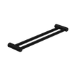 An image of Nero Tapware Mecca Care 25mm Double Towel Grab Rail 600mm Matte Black