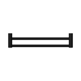 An image of Nero Tapware Mecca Care 25mm Double Towel Grab Rail 600mm Matte Black