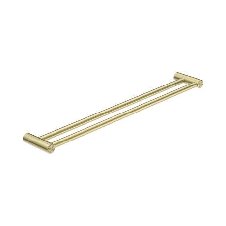 An image of Nero Tapware Mecca Care 25mm Double Towel Grab Rail 900mm Brushed Gold