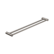 An image of Nero Tapware Mecca Care 25mm Double Towel Grab Rail 900mm Brushed Nickel