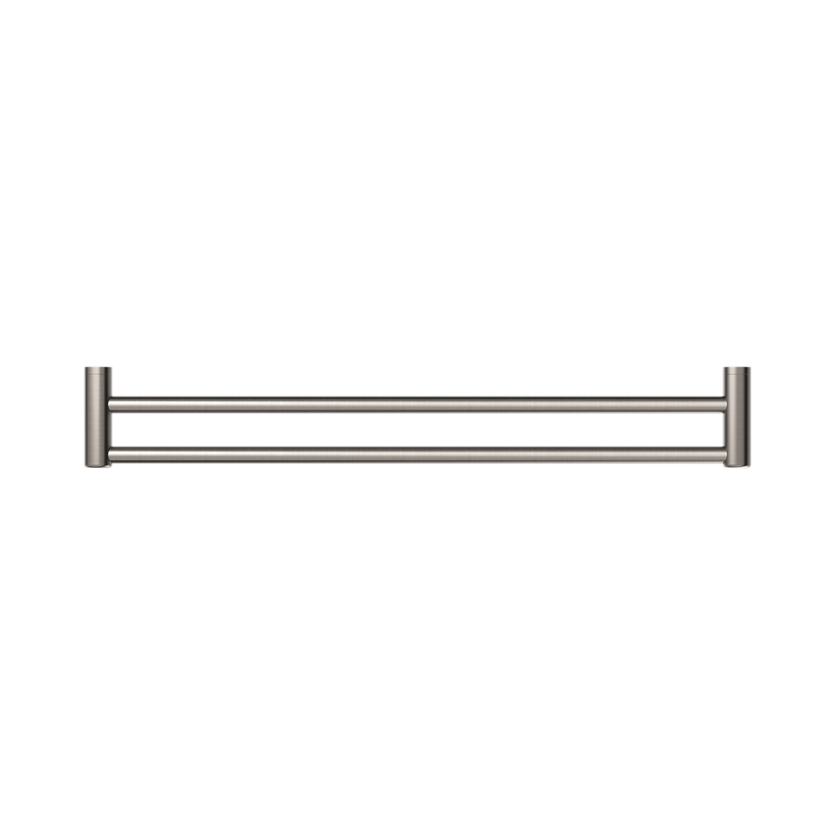 An image of Nero Tapware Mecca Care 25mm Double Towel Grab Rail 900mm Brushed Nickel