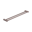 An image of Nero Tapware Mecca Care 25mm Double Towel Grab Rail 900mm Brushed Bronze