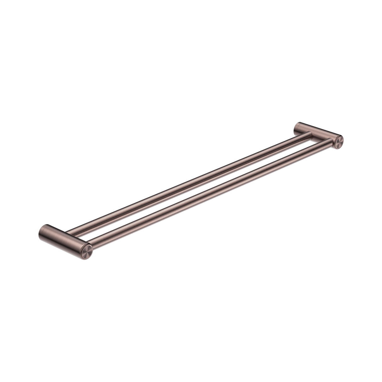 An image of Nero Tapware Mecca Care 25mm Double Towel Grab Rail 900mm Brushed Bronze