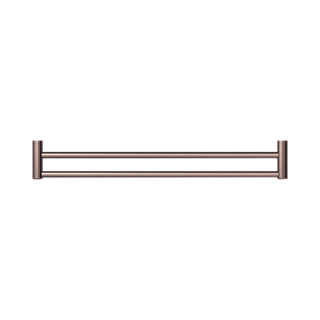 An image of Nero Tapware Mecca Care 25mm Double Towel Grab Rail 900mm Brushed Bronze