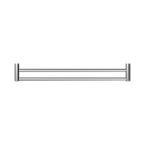 An image of Nero Tapware Mecca Care 25mm Double Towel Grab Rail 900mm Chrome
