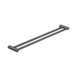 An image of Nero Tapware Mecca Care 25mm Double Towel Grab Rail 900mm Gun Metal