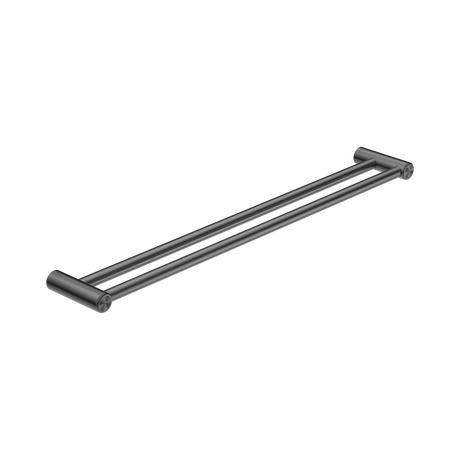 An image of Nero Tapware Mecca Care 25mm Double Towel Grab Rail 900mm Gun Metal